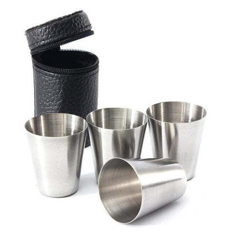 Outdoor Stainless Steel Cups Shots Set-HA01276-Veeddydropshipping