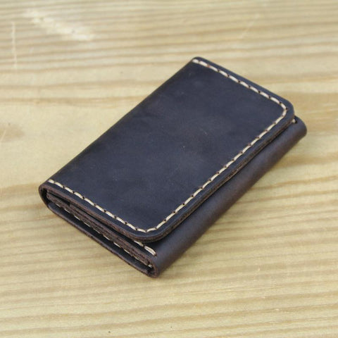 Leather Card Holder Men small Purse Credit ID card Holder-BS00582-Veeddydropshipping
