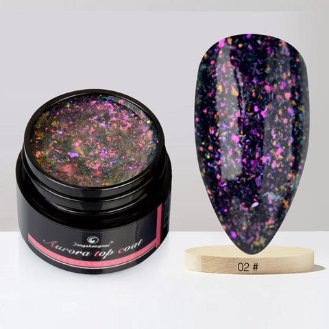 5g Aurora Gel Nail Polish Top Coat Hybrid Gel Varnish Clear -BH01015-Veeddydropshipping