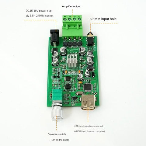 Infineon MA12070 80WX2 HIFI Stereo finished power amplifier board -CE00908-Veeddydropshipping