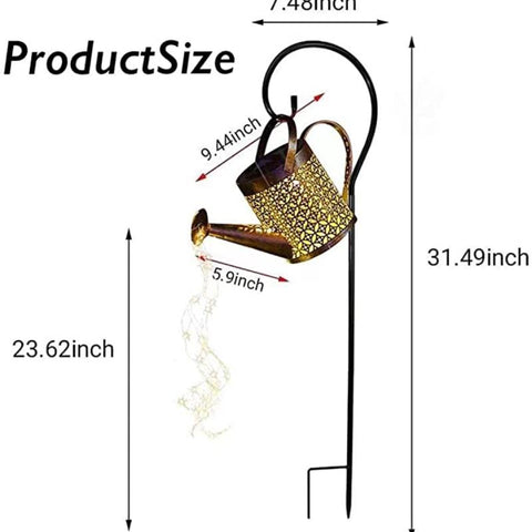 Watering Can Solar Lamp Hanging Kettle Lantern Light Waterproof Garden-TI00849-Veeddydropshipping