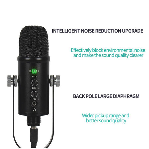 USB capacitive microphone set for home computer recording game -CE01080-Veeddydropshipping