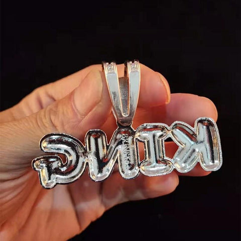 Letter Pendant Necklace Bling Bling HipHop Necklaces Fashion Jewelry -JW00248-Veeddydropshipping