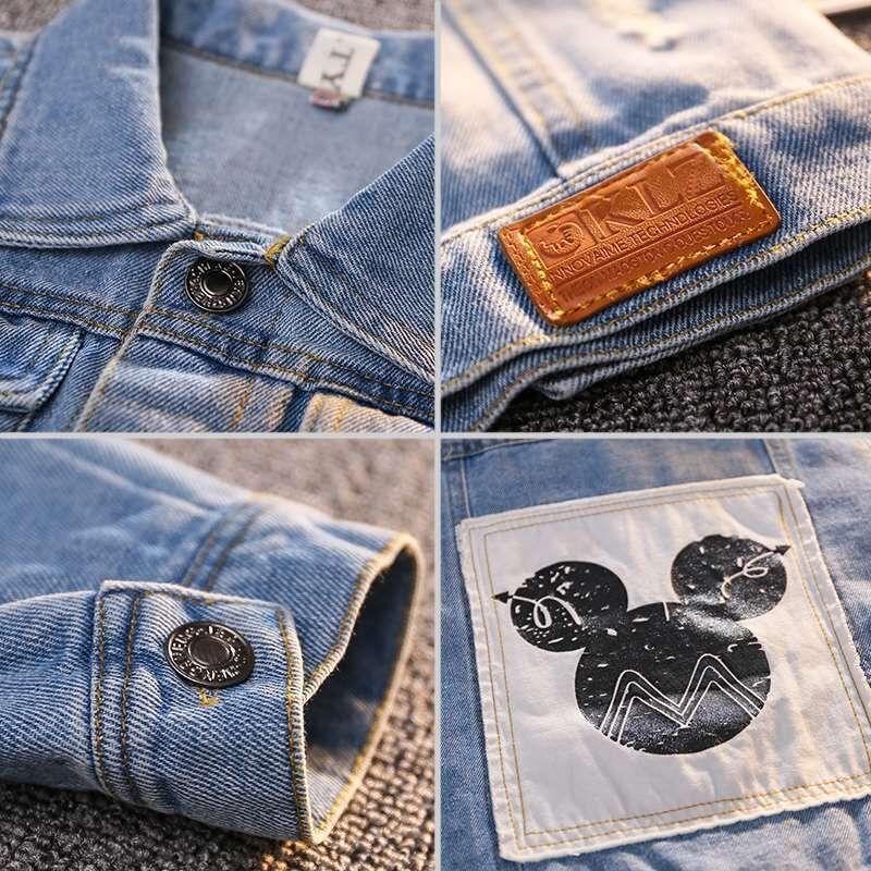 Mickey Denim Jacket Boys Coats Children Clothing-Veeddydropshipping