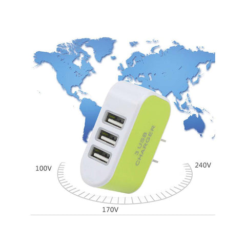 Universal  3 USB Multi-Port Wall Charger US Plug Wall Adapter Cube Block-PA00065-Veeddydropshipping