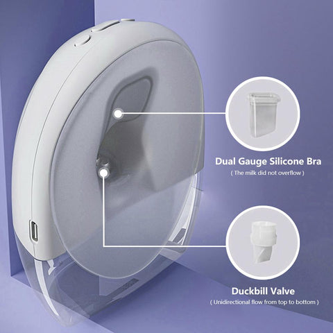 Wearable Breast Pump Silent Hands Free  LED Automatic Electric Milker Portable-TB00669-Veeddydropshipping