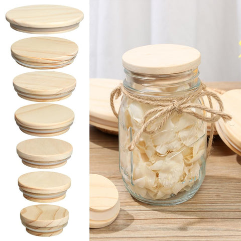 Reusable Wide Mouth Cover Wood Lids-HA00961-Veeddydropshipping