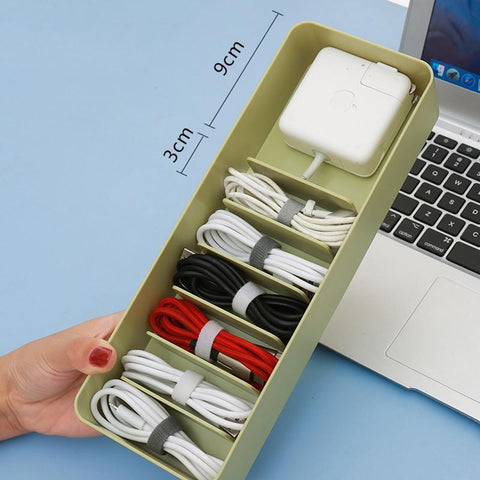 Cable Cord Organizer Storage Box Dustproof Power Wire Manager Box Desktop Chargers Data Cable-PA00871-Veeddydropshipping