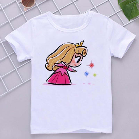 Disney Child Mermaid Princess Kawaii Printed T-shirt Baby Girl Soft-TB00958-Veeddydropshipping