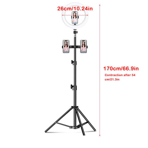 Selfie Ring Light Photography Telescopic Tripod Stand Ringlight Fill Lights Livestreaming-PA00805-Veeddydropshipping