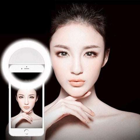 USB Charge Led Selfie Ring Light Mobile Phone Lens Selfie Lamp Ring for iPhone 14 13 Pro Max-PA00829-Veeddydropshipping