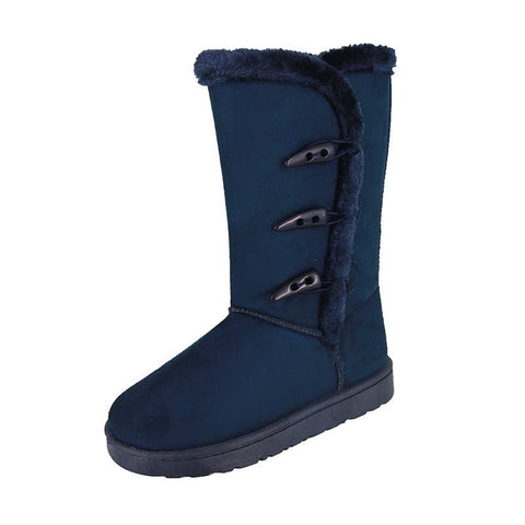 Shoes Mid-calf Snow Boots Suede Buckle Slip on Short-BS00987-Veeddydropshipping
