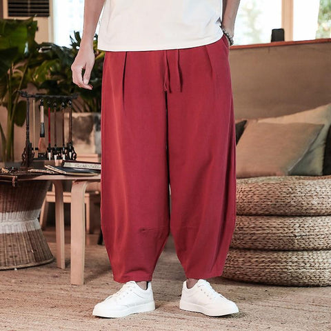 Fashion Chinese Style Linen PantsLoose Large-Veeddydropshipping
