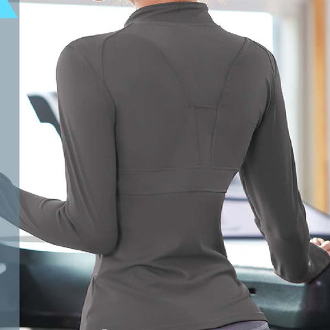 Women  Long Sleeves Sports Running Shirt Breathable Gym Workout -OS00904-Veeddydropshipping