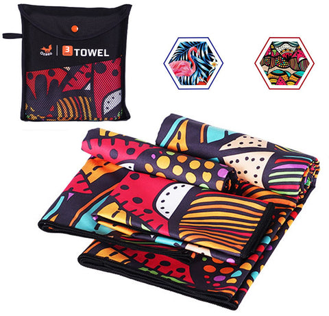 3 Sizes in 1 Pack ,Quick Lightweight Absorbent Compact Camping Microfiber -OS00206-Veeddydropshipping