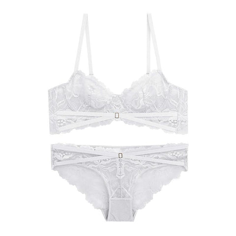Women Ultra-thin Bra Set  Lace Sexy Underwear-WF00792-Veeddydropshipping