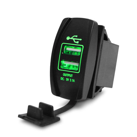 12-24V 3.1A LED Dual USB Car Auto Power Charger-PA01137-Veeddydropshipping