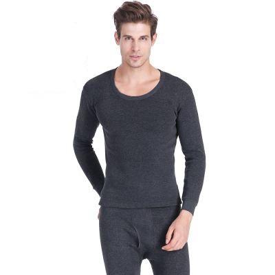 Men Thermal Underwear Sets thin fleece solid color keep-MF01551-Veeddydropshipping