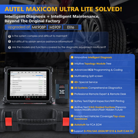 2023 Autel Ultra Lite(S) Scanner ECU Programming &amp; Coding Repair-AM00276-Veeddydropshipping