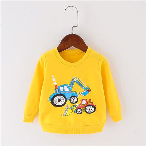 Cotton T-shirt With Long Sleeves Cartoon T-shirts For Boys O-neck Top Baby-Veeddydropshipping-7