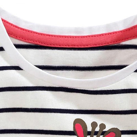 New Kids Girl T Shirt Summer Baby Cotton Tops Toddler Tees Clothes-TB00922-Veeddydropshipping