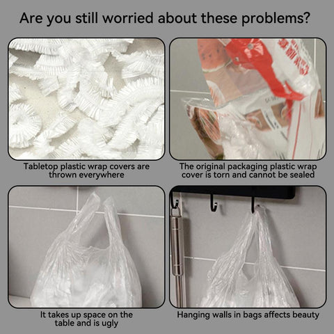 Plastic Wrap Storage Box Wall-mounted Cling-HA00789-Veeddydropshipping