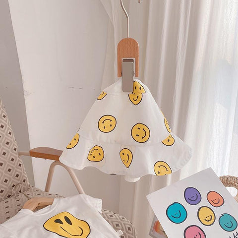 Kids Clothes Smile Print T-shirt Girls Tees Cotton Boys Tops-TB00949-Veeddydropshipping