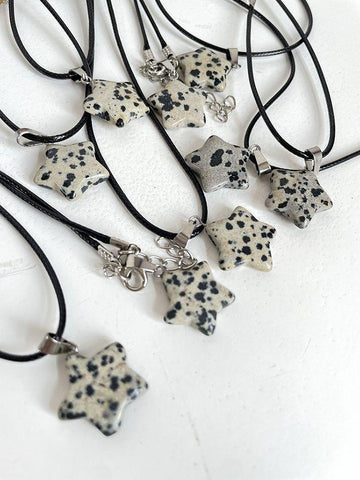 Natural Stone Rose Quartz Star Pendant Necklace for Women -JW01340-Veeddydropshipping