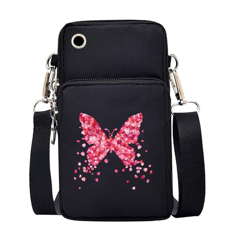 Mobile Phone Bag Butterfly Pattern Lipstick Purses Pouch  for-BS00377-Veeddydropshipping