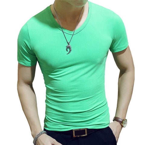 Men's Fitness Tight Top Men's Fitness Short Sleeve Slim Fit T-shirt-Veeddydropshipping