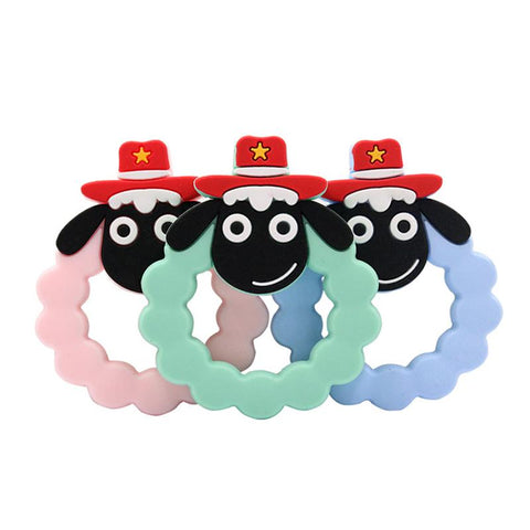 Baby Teether BPA Free Silicone Teething Teether Toys Cute Sheep-TB00746-Veeddydropshipping
