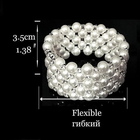 Silver Color Crystal Bracelet for Women jewellery sets -JW00378-Veeddydropshipping