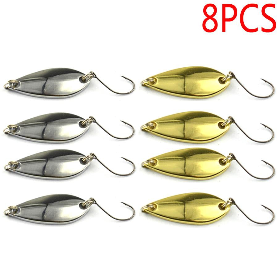 8pcs Trout/Bass Lure Set Spoonbait Spinners Spoon Bobbin Artificial/Hard Bait Sequins-OS00510-Veeddydropshipping