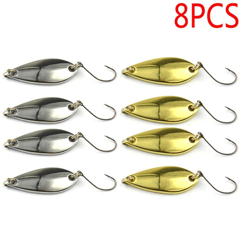 8pcs Trout/Bass Lure Set Spoonbait Spinners Spoon Bobbin Artificial/Hard Bait Sequins-OS00510-Veeddydropshipping
