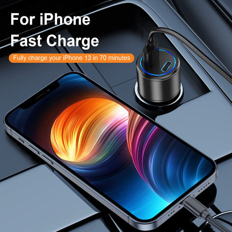6A USB Car Charger For iphone 13 12 Pro Max Quick Charge-PA01168-Veeddydropshipping
