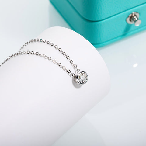 Moissanite 18K Gold Plated 925 Sterling Silver Necklaces  -JW00132-Veeddydropshipping