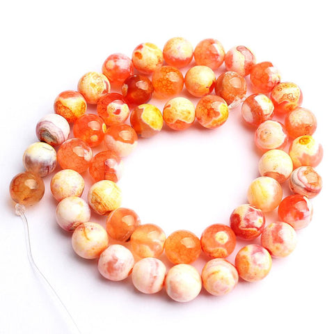 Natural Stone Blue Agates Dragon Round Loose Beads For Jewelry -JW01514-Veeddydropshipping
