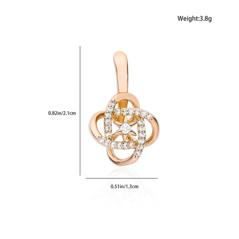 Circles Earrings Crystal Pendant 585 Earrings for Woman -JW01458-Veeddydropshipping