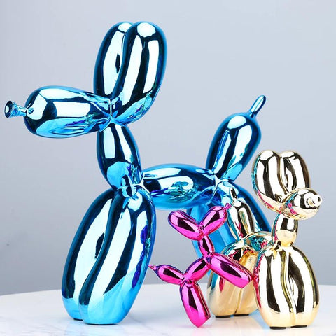 Electroplating Balloon Dog Jewelry Crafts Puppy Statue-HA00328-Veeddydropshipping