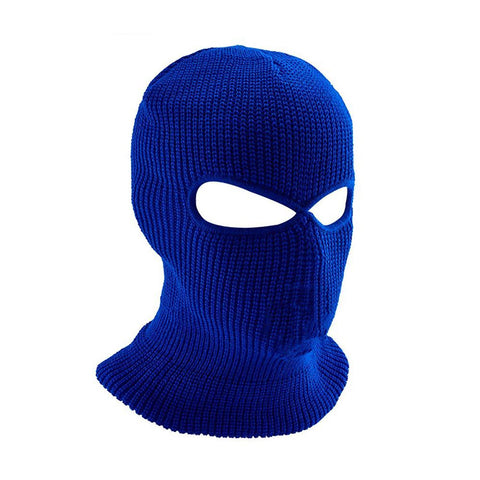 1PC Winter Knit Cap Warm Soft 2 Holes Full Face Ski Hat Hood Motorcycle Helmet -OS01109-Veeddydropshipping