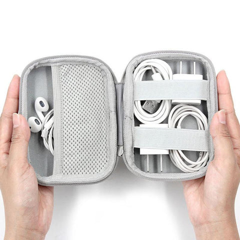 Portable Data Cable Organizer Bag Small EVA Oval Earphone Storage Bags Hard Shell-PA00930-Veeddydropshipping