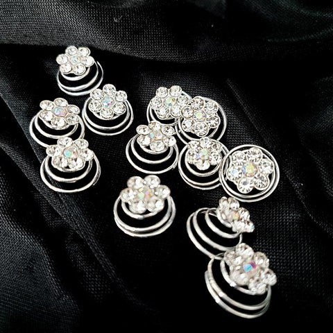 Crystal Pearl Flower Hair Clip Floral Style Barrette Hair Jewelry -JW00506-Veeddydropshipping