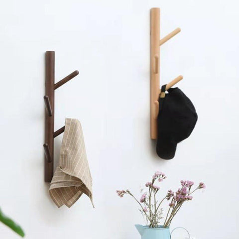 Wooden 4 Hooks Nordic Creative Wall Home Decor-HA01553-Veeddydropshipping