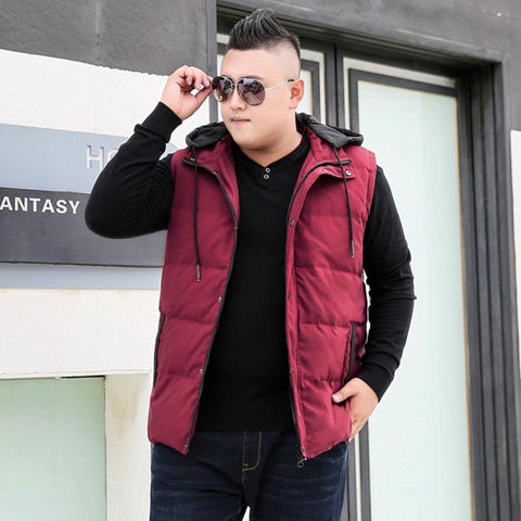 Vest SleevelesPlus Size 10XL 9XL 8XL 7XL White Duck Down Coat Big Belly-MF01217-Veeddydropshipping