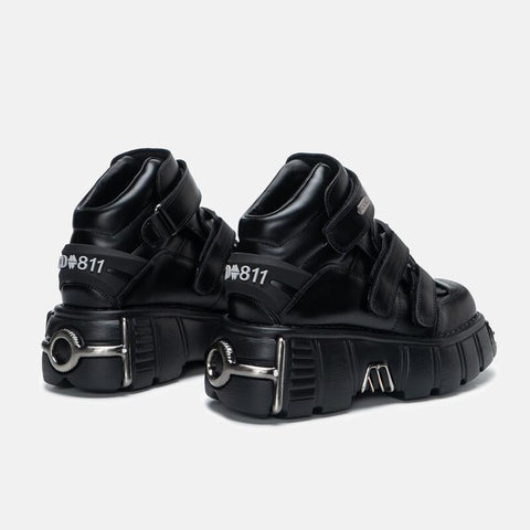 Women 2023 New Dark Punk Leather Shoes Metal Niche Low-BS01031-Veeddydropshipping