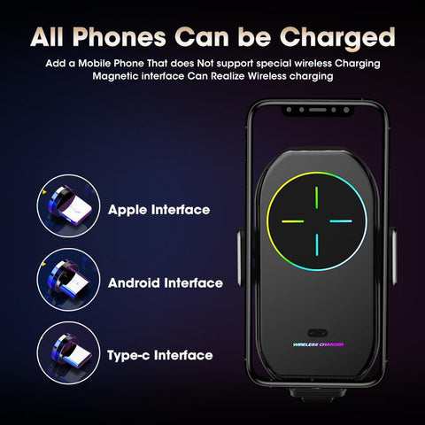 15W Car Wireless Charger Phone Holder Air Vent Magnetic Charger-Veeddydropshipping