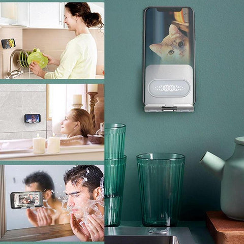 NEW Wall Mounted Suction Cup Phone Holder Stick Universal Wall Hanging Cell Phone-PA00538-Veeddydropshipping