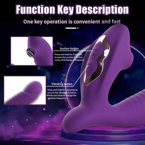 Silicone Vagina Sucking Vibrators 10 Speed Vibrating Oral Sex Clit Sucker Clitoris-BH01238-Veeddydropshipping