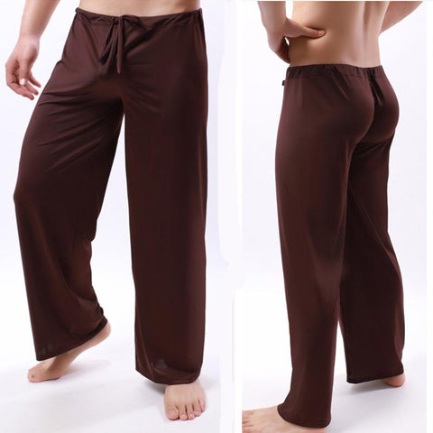 Silk Breathable Trousers Lounge Pants Loose Casual Pajamas Sleepwear-MF01576-Veeddydropshipping
