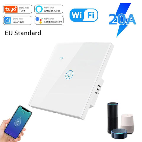 20A Smart Switch For Water Heater Tuya WiFi Smart Alexa Echo Google -CE00637-Veeddydropshipping